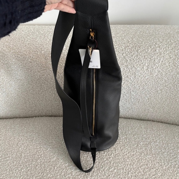 Authentic The Row Miguel Black Leather Backpack - Picture 12 of 16
